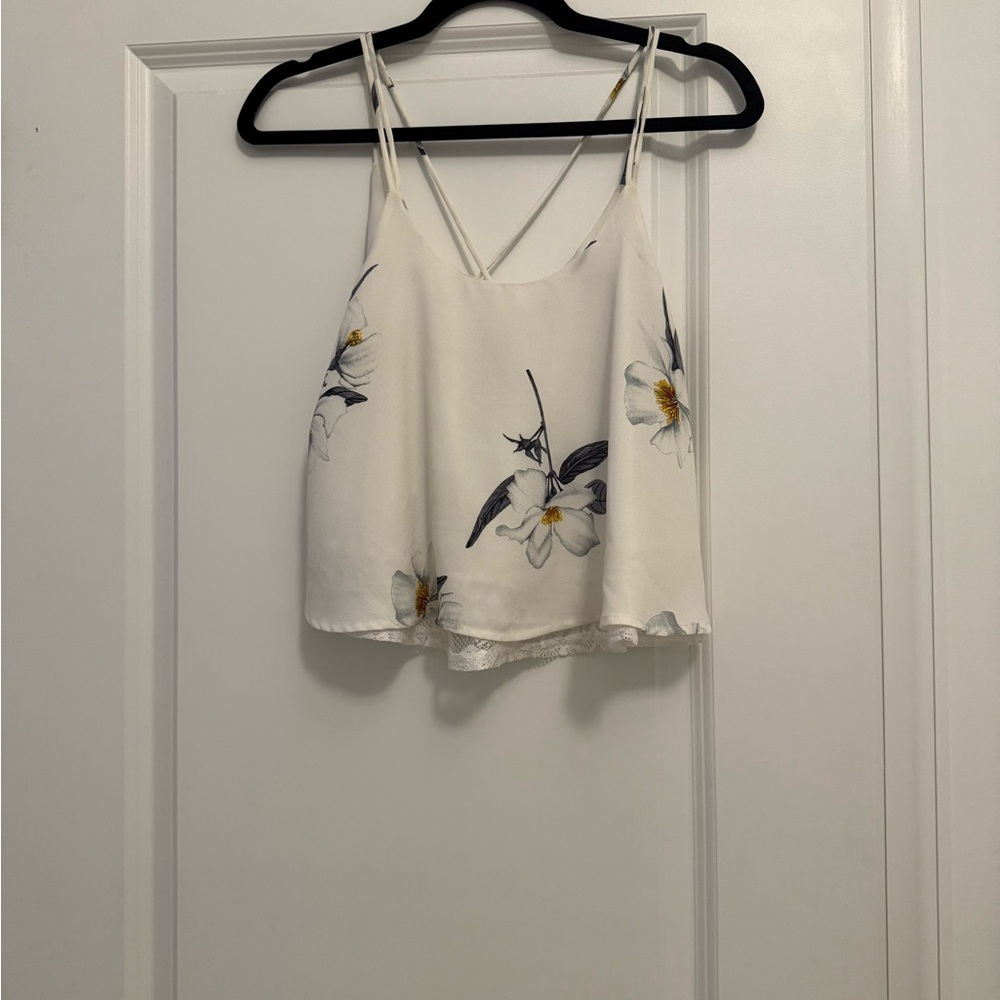 Sadie & Sage White Floral Camisole